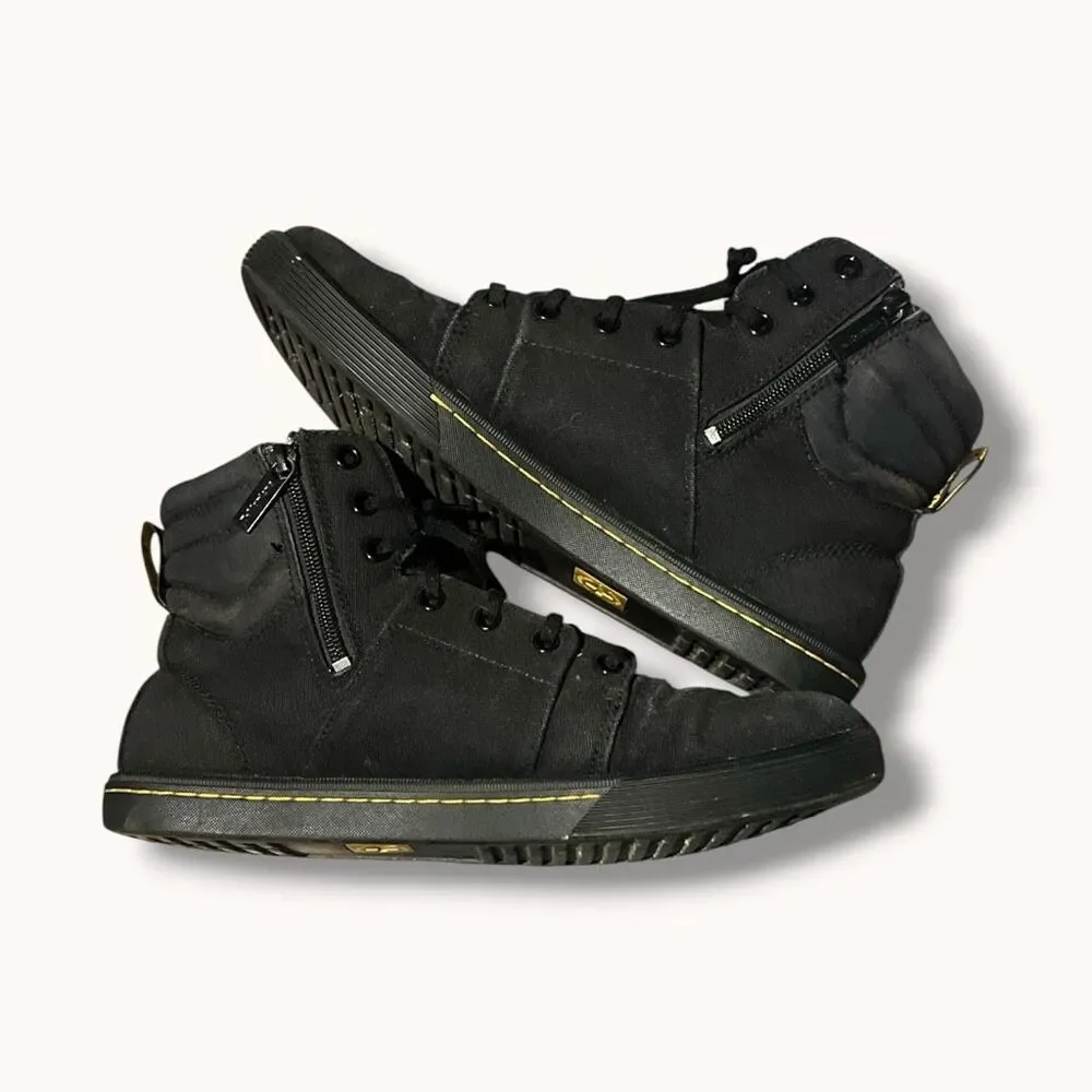 Dr. Martens Rozarya Canvas Zip High Top Sneakers Black Women’s 10